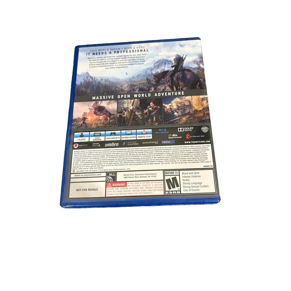 The Witcher 3 Wild Hunt Playstation 4 PS4